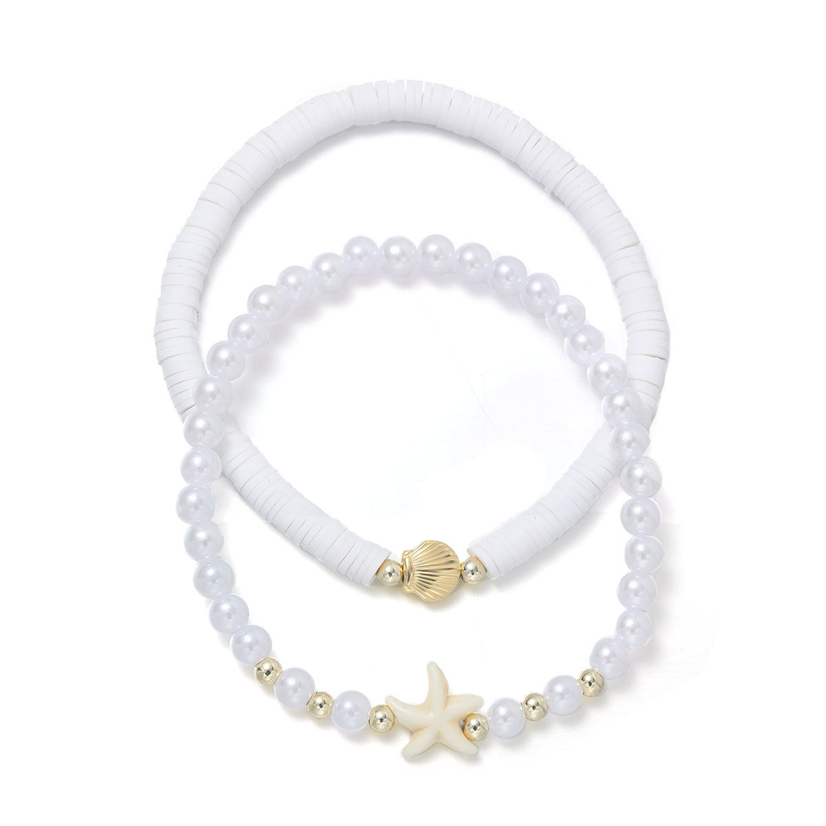 Wholesale  Bohemian Ocean Style Alloy Scallop Turquoise  Anklets