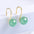 Wholesale  S925 Silver Green Chalcedony Earrings