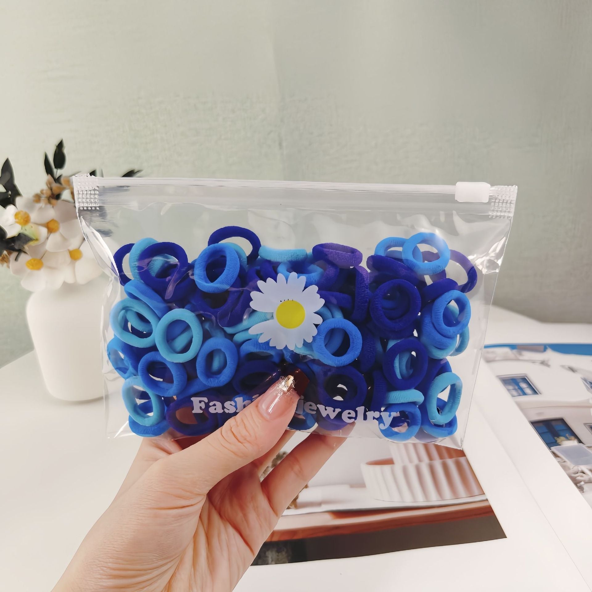 Wholesale 100pcs Children's Hair Tie Rubber Band Towel Ring Small Hair Scrunchies  ACC-HS-Mengz003