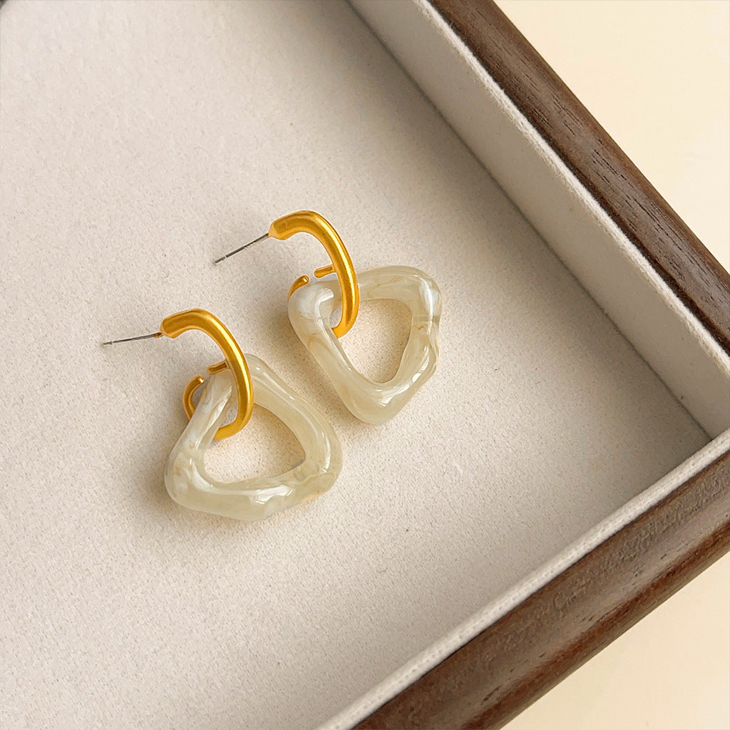 Wholesale Retro Vintage Maillard Cute Acrylic Earrings