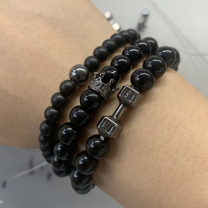 Wholesale Men's Bracelet Zirconia Handmade Beaded Bracelet ACC-BT-zhixiang012