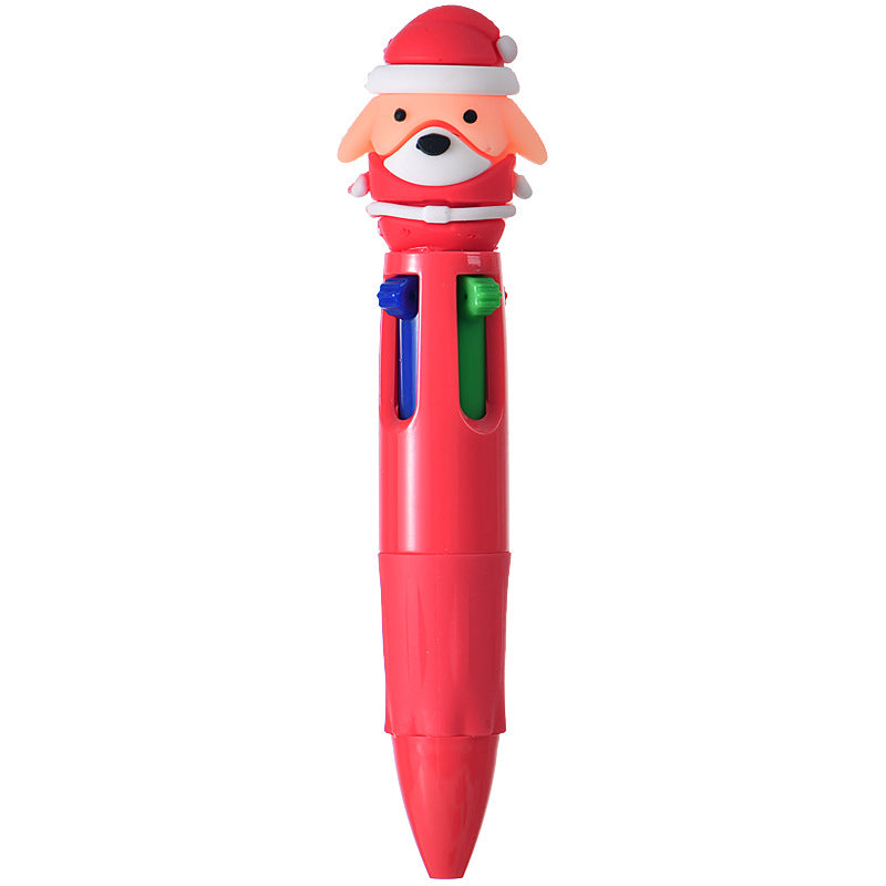 Wholesale Cute cartoon Christmas four-color ballpoint pen