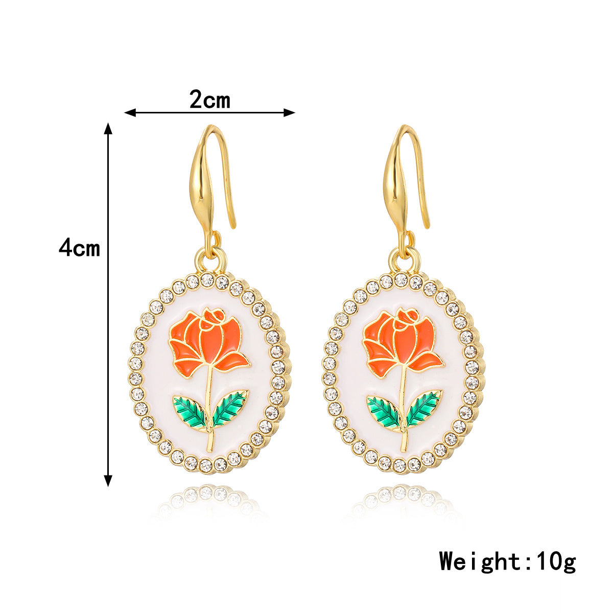 Wholesale Exaggerated Flower Earrings Metal Rose Earrings ACC-ES-ManYi009
