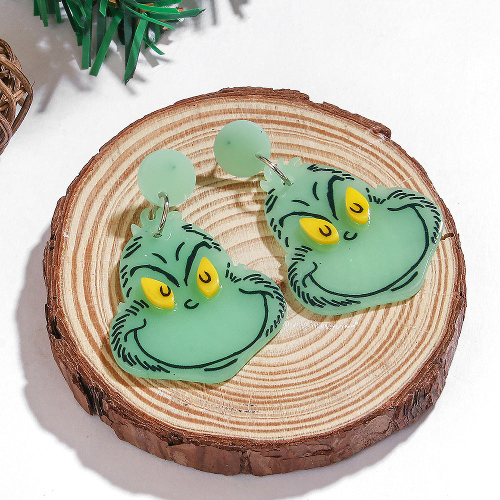 Wholesale glow-in-the-dark acrylic earrings