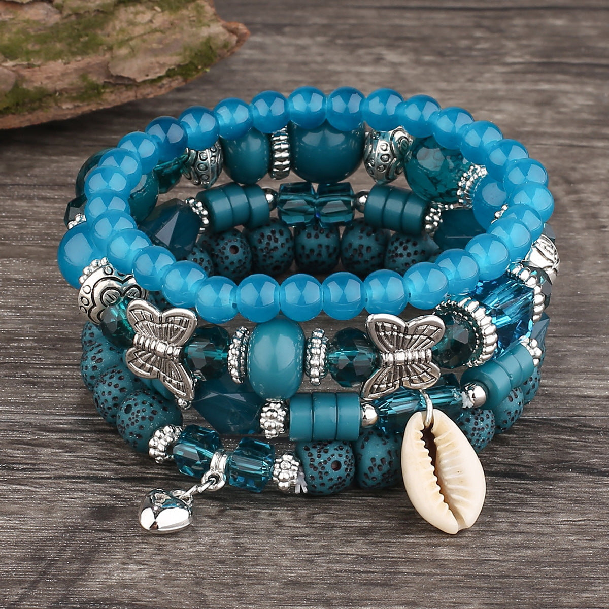 Wholesale Bohemian Resort Style Contrast Color Beaded Bracelet ACC-BT-XLH005