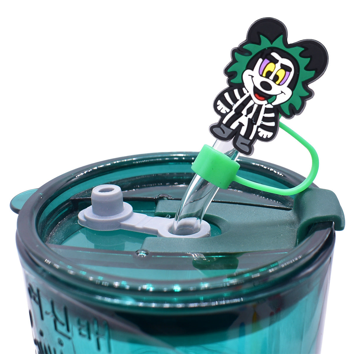 Wholesale Random 100pcs Halloween 10mm PVC Soft Straw Tube Cap ACC-SCR-RYY080