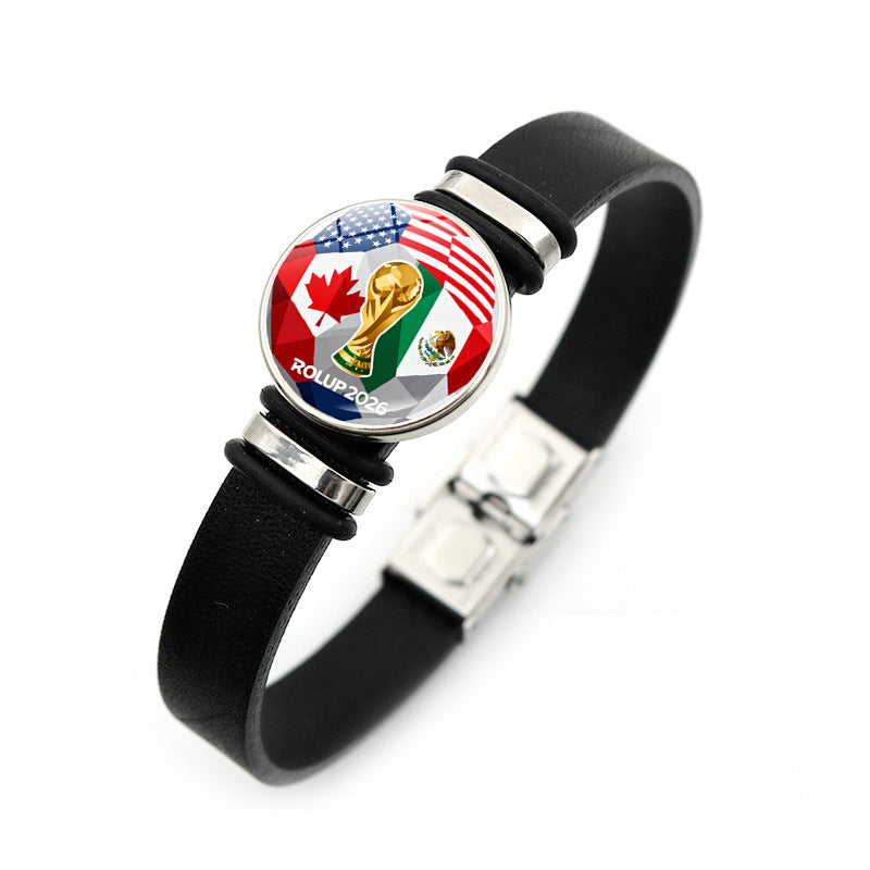 Wholesale  World Cup Leather Bracelet