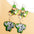 Wholesale St. Patrick's Day Four Leaf Clover Clock Green Cartoon Earring Set