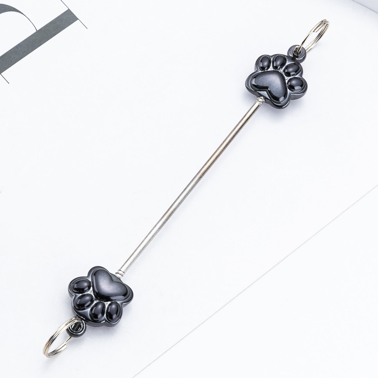 Wholesale Creative DIY multi-color cat paw  keychain