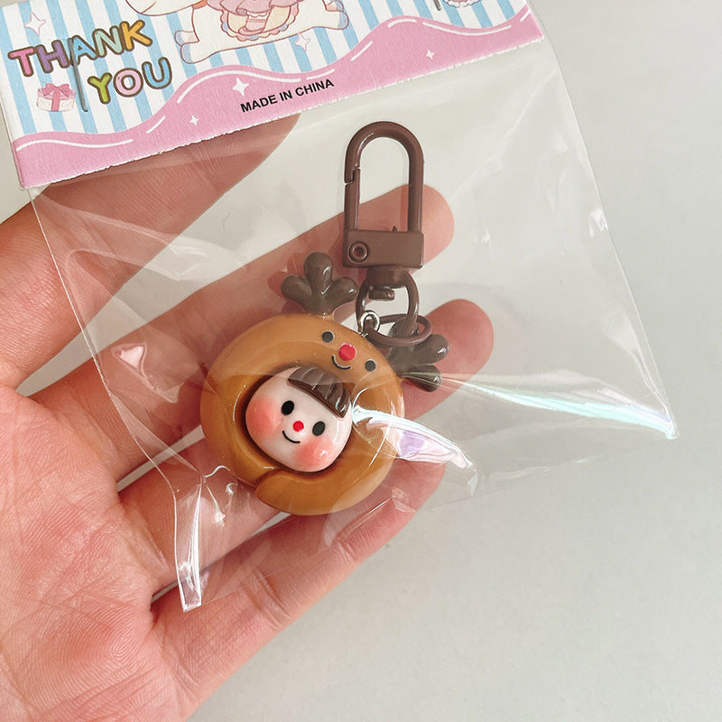 Wholesale Cartoon Multi-sister Christmas Keychain  Cute Girl Backpack