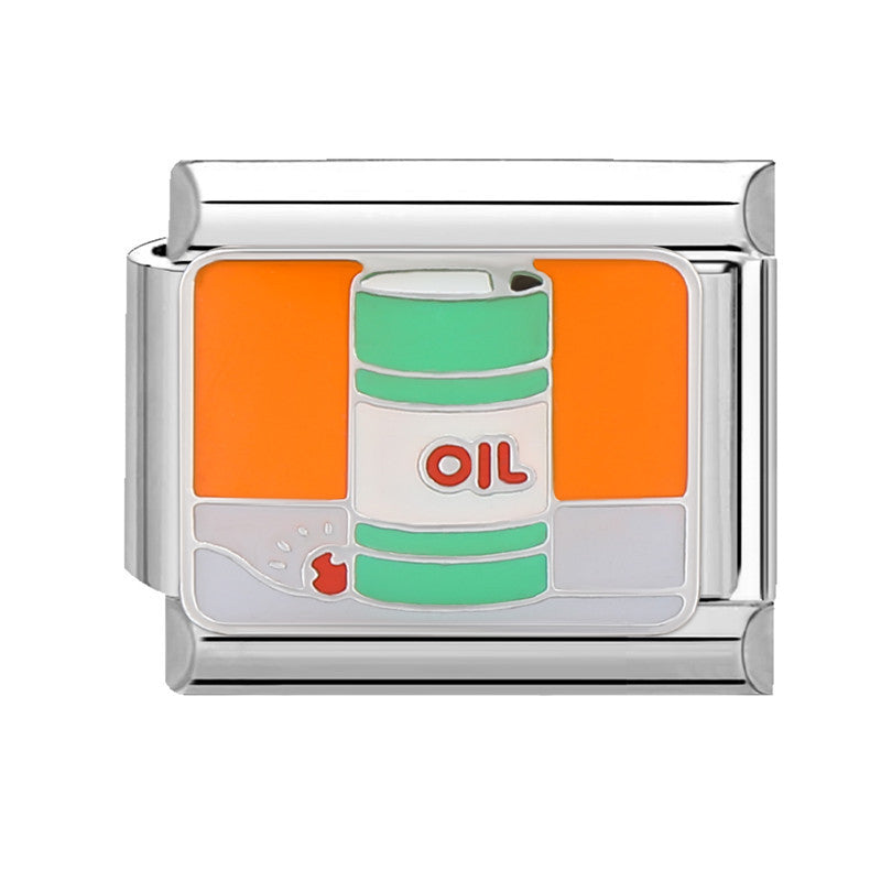 Wholesale 9mm Italian Charm Starter Bracelets DIY square Single Section Creative Stainless Steel Composable Bracelet