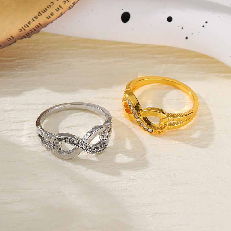 Wholesale Diamond 8-shaped Ring for Women Engagement Ring ACC-RS-YunJin011