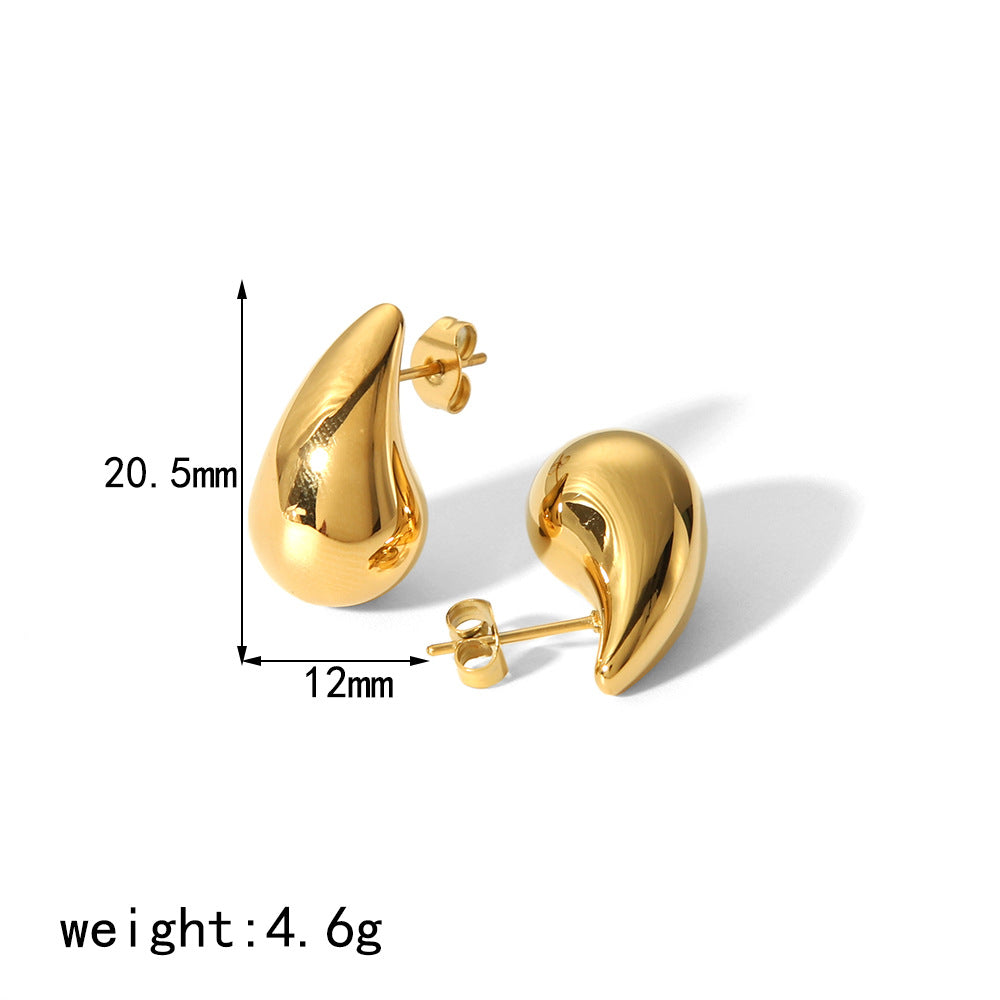 Wholesale 18K gold stainless steel titanium steel openwork earrings