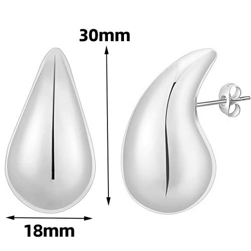 Wholesale  Stainless Steel Water Drop Earrings
