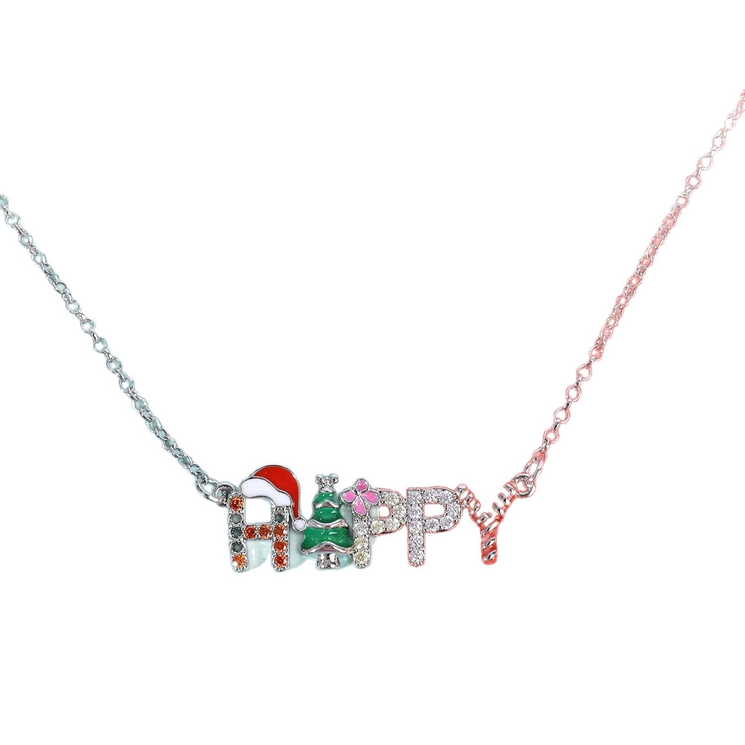Wholesale Christmas  Tree Letter Necklace