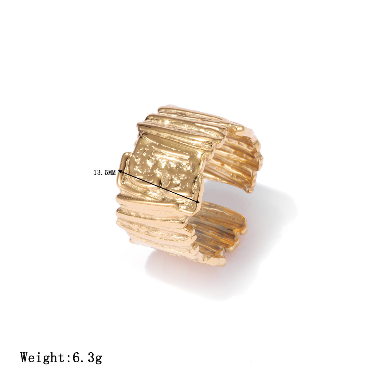 Wholesale Geometric Titanium Steel Statement Ring