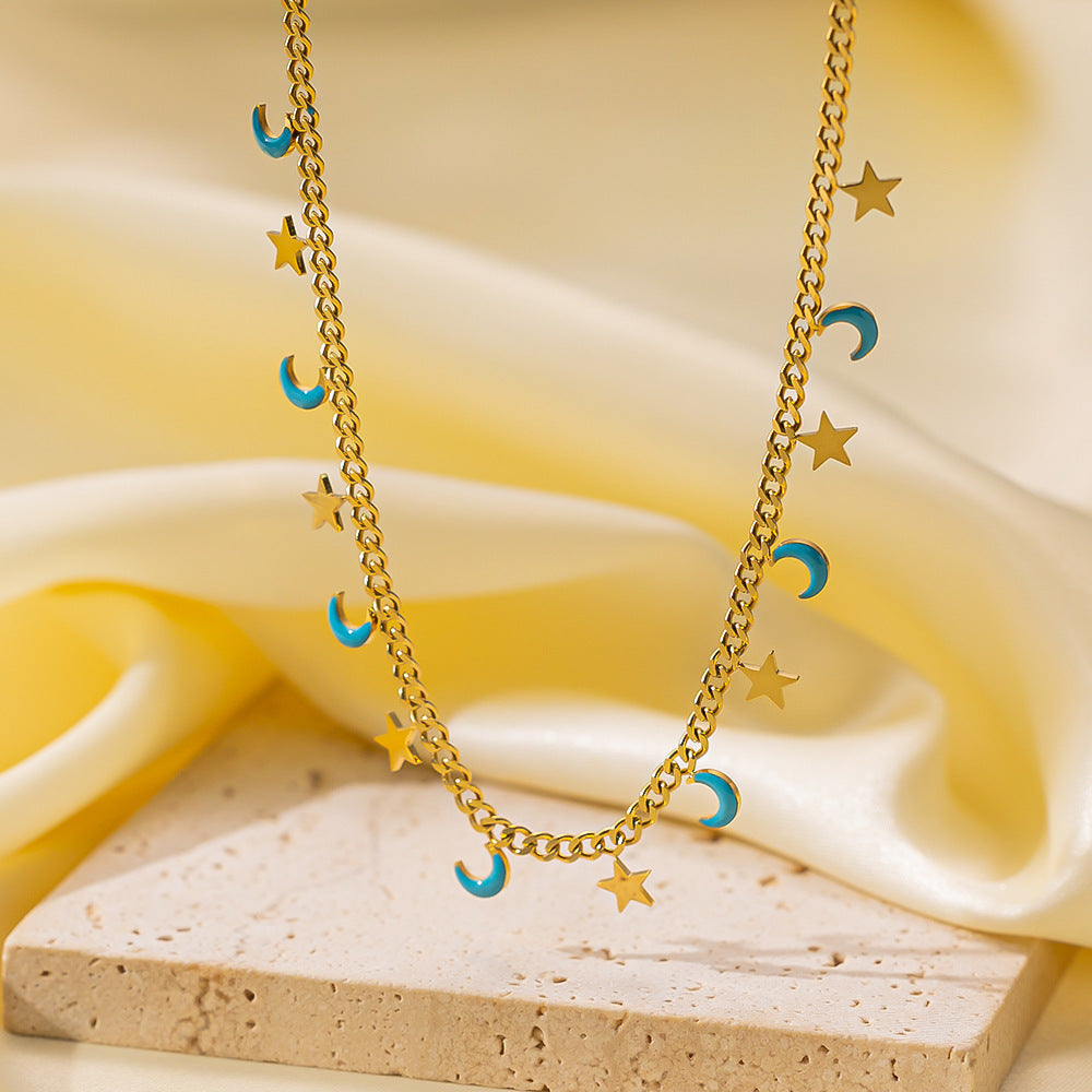 Wholesale Retro Irregular Titanium Steel Necklace Plated 18K Gold Multi-layered Necklace Gold Plated Necklace ACC-NE-Tais004