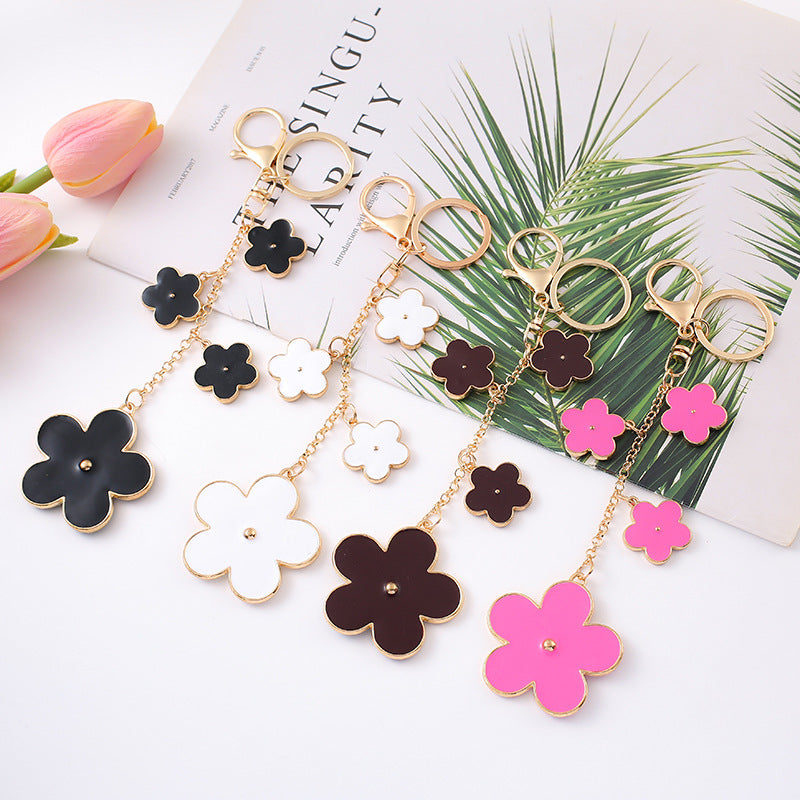 Wholesale Lucky Flower Keychain Cute Peach Metal Keychain ACC-KC-YuanFei019