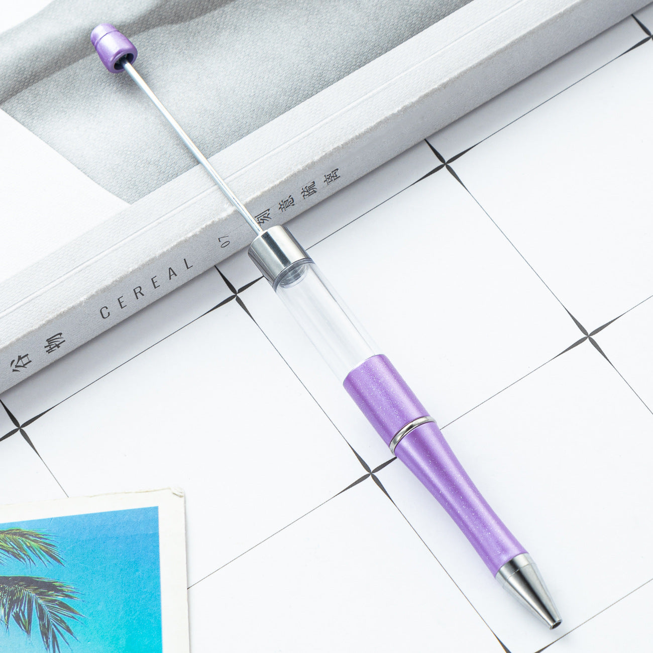 Wholesale Beadable Pens Plastic Empty Tube Bead Pen DIY Pen DIY Beadable ACC-PN-HuaH047