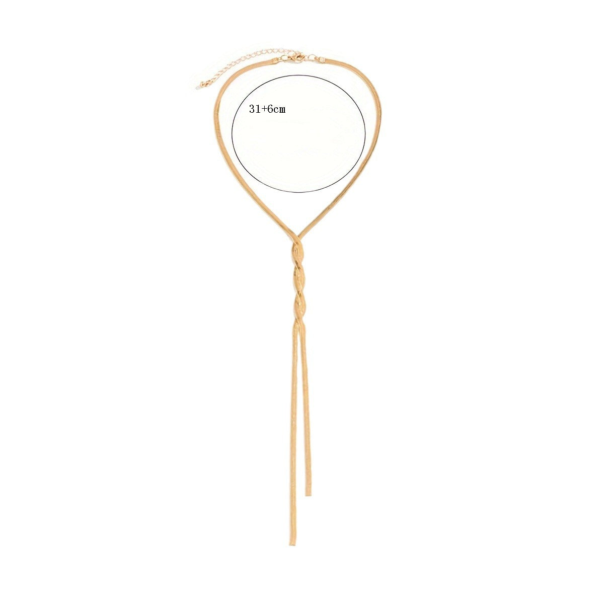 Wholesale simple chain long necklace creative winding snake bone chain tassel necklace