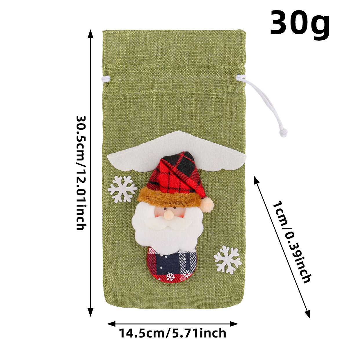 Wholesale Christmas linen old man figurine wine bottle decoration
