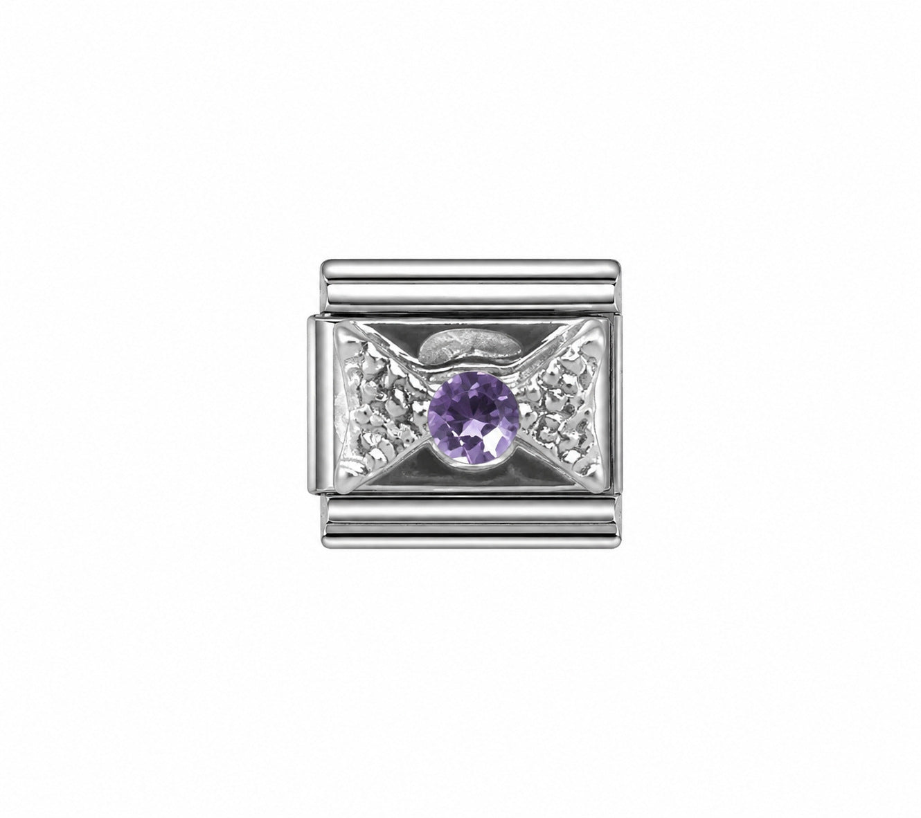 Wholesale Chic Stainless Steel Fashion Bracelet with Purple Crystal Butterfly Star Moon Design Boutique Resale