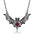 Wholesale Halloween  Gothic Bat Ruby Hollow Necklace