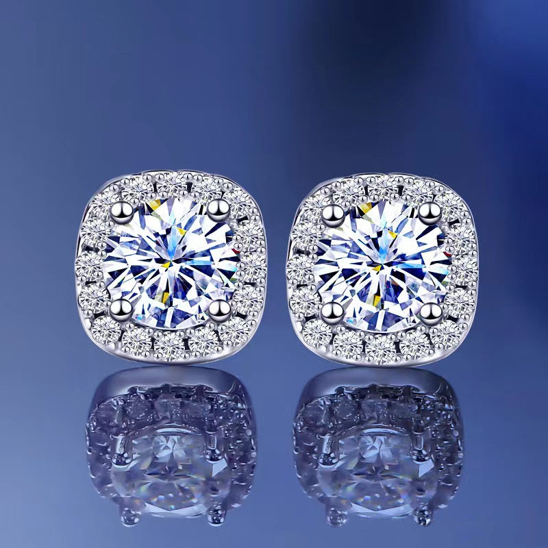 Wholesale Moissanite Sugar Cube  Rhinestones Adjustable Jewelry Set