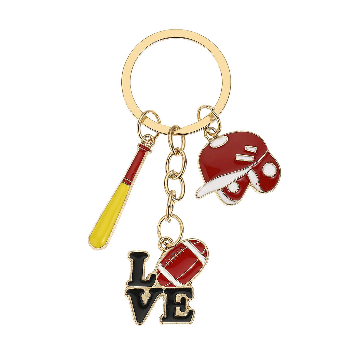 Wholesale Cartoon Sports Style Oil Dripping Baseball Glove Sneakers Keychain