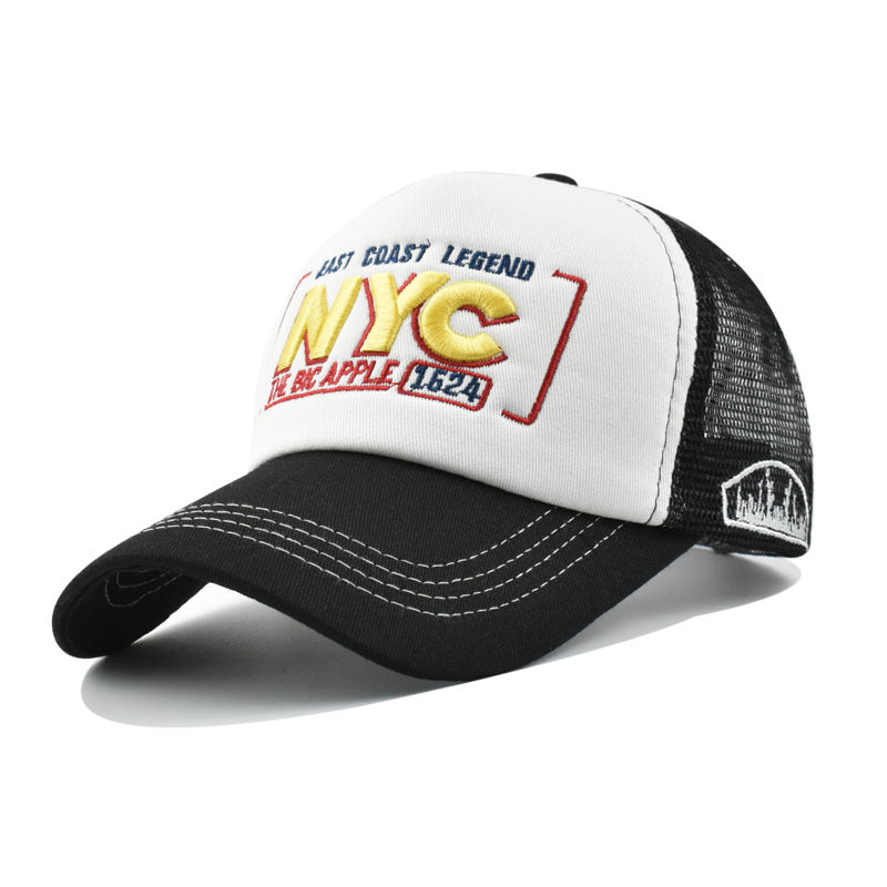 Wholesale NYC embroidery baseball cap men's 3D three-dimensional embroidery net cap