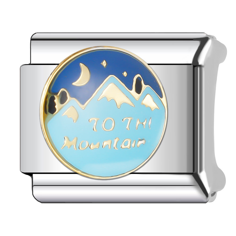 Wholesale Italian Charm Bracelet 9mm DIY Splicing Stainless Steel Christmas Elements Composable Bracelet