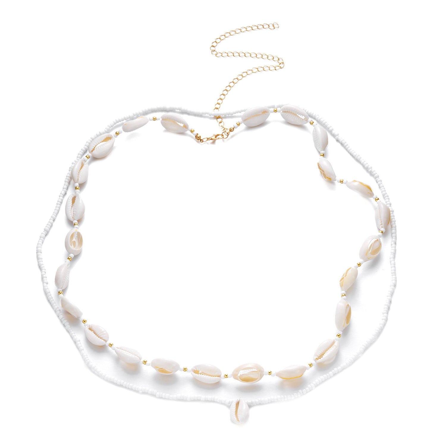 Wholesale Bohemian Summer Style Shell Rice Beads Butterfly Waist Chain Body Jewelry