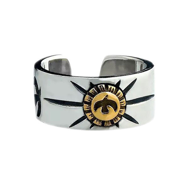 Wholesale flying eagle ray totem mark Open ring