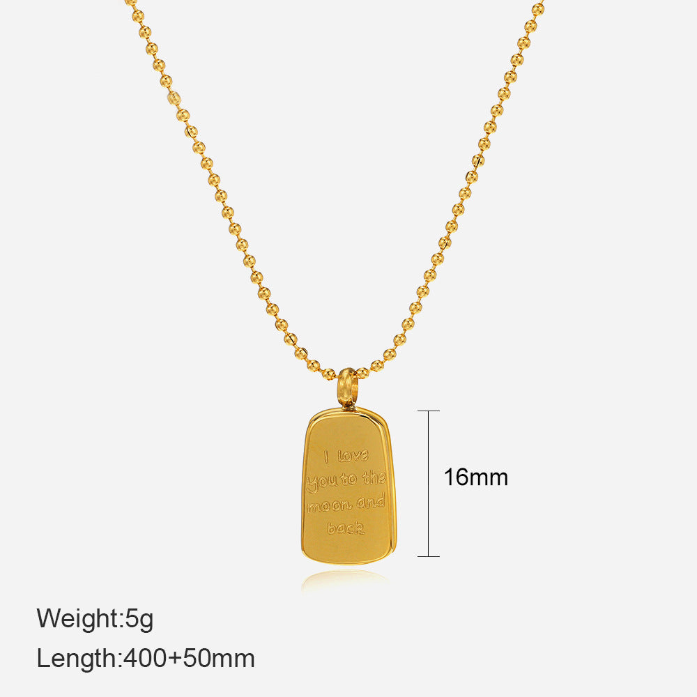 Großhandel Retro Twist Star Moon Edelstahl Halskette