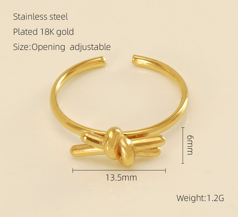 Wholesale  titanium steel plating 18K opening adjustable ring