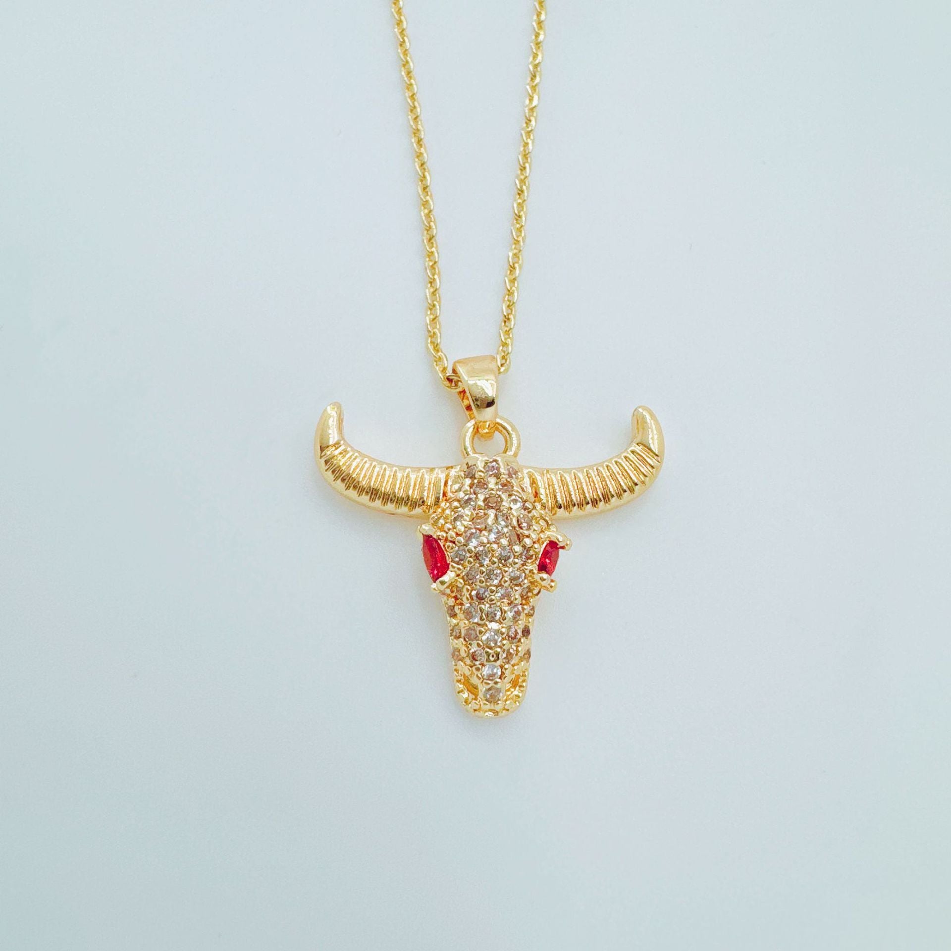 Wholesale Ins Style Cow Head Pendant Necklace