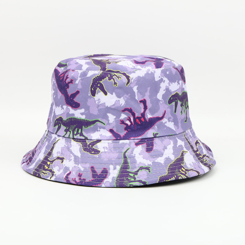Wholesale  Dinosaur Digital Printing Fisherman Hat Bucket Hat