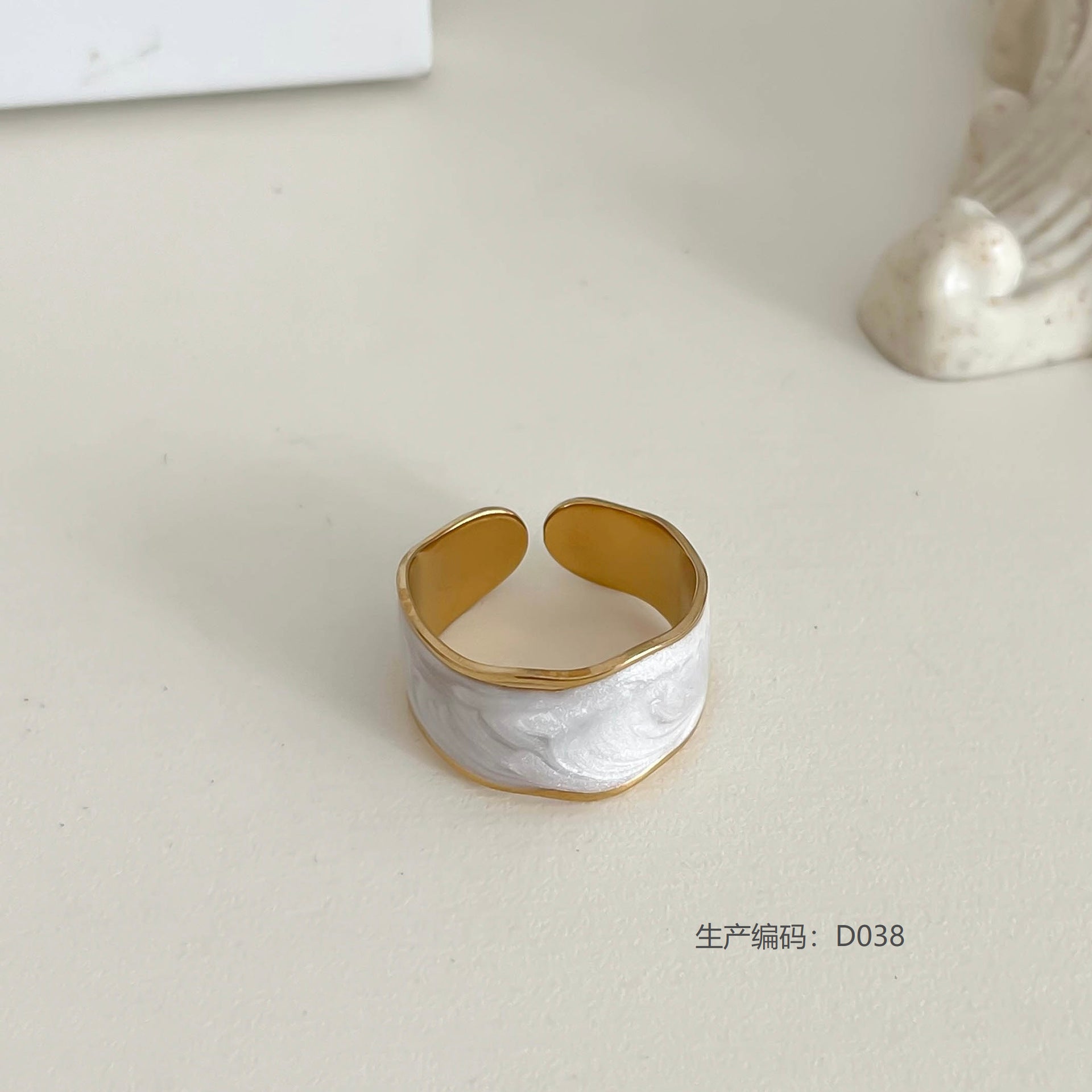 Wholesale Geometric Stainless Steel Ring,  Electroplated,  Boutique Resale Jewelry Accessory