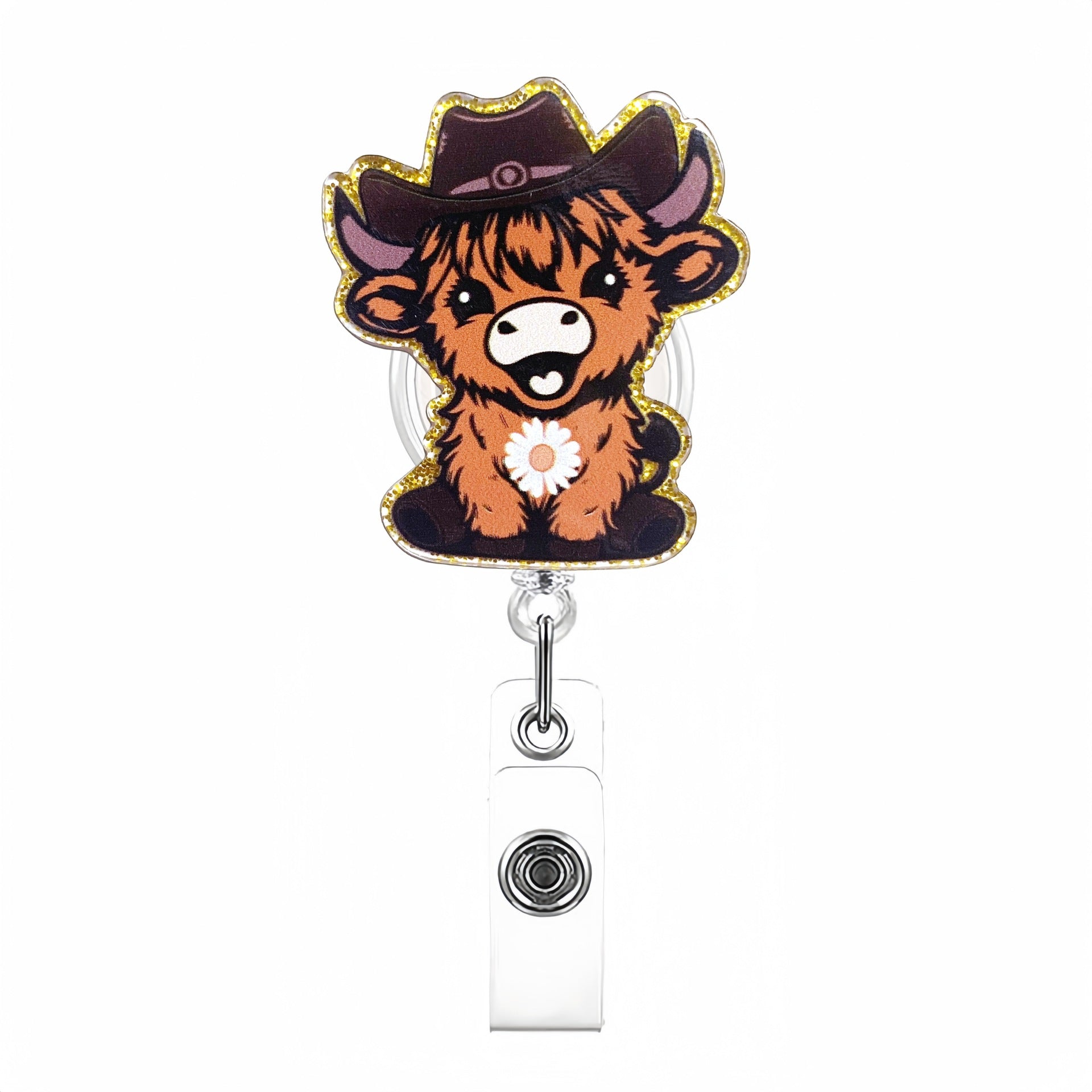 Wholesale Funny Animals Cows and Horses Badge Reels Keychains