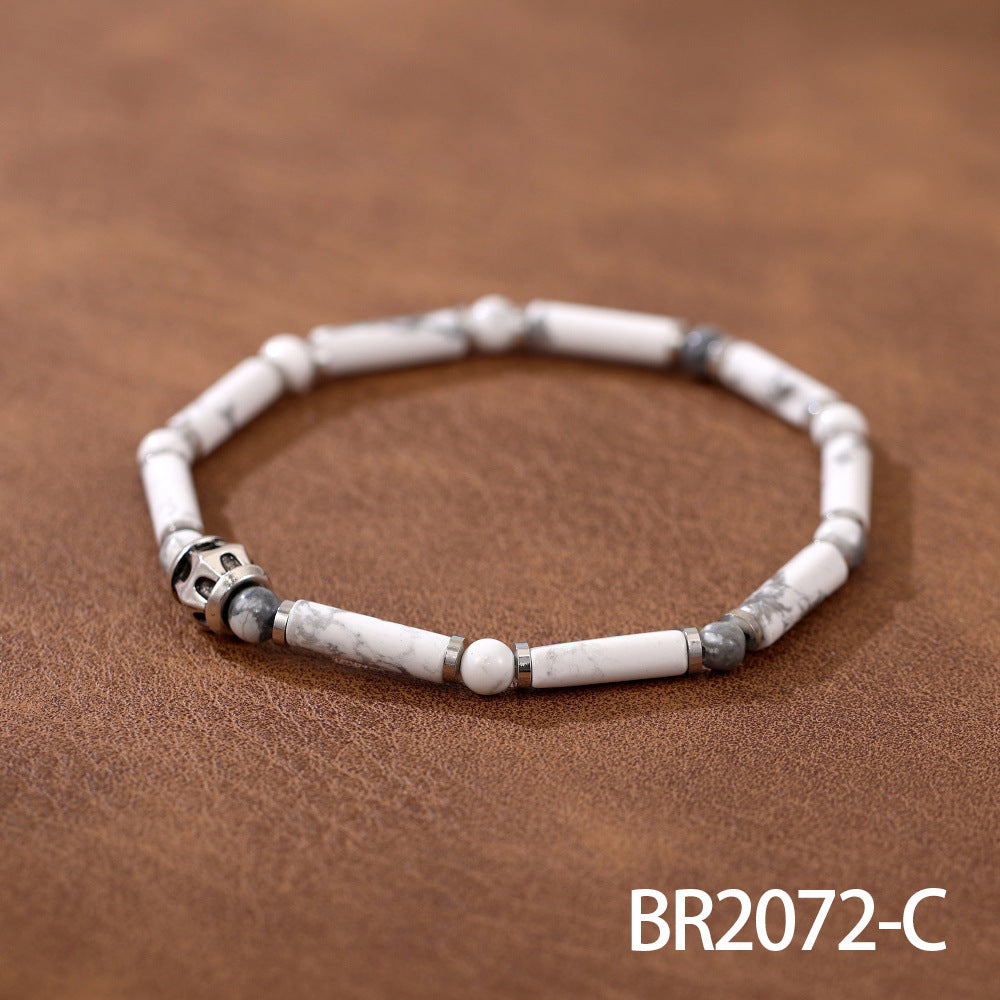 Wholesale Bohemian style turquoise beaded bracelet tiger eye stone colorful bracelet