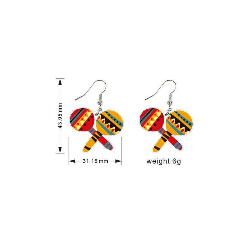 Wholesale Acrylic Cactus Earrings - Trendy Cinco de Mayo Party Jewelry Accessory for Women,  Gift &  Resale