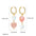 Wholesale love asymmetric earrings 18K gold stainless steel earrings