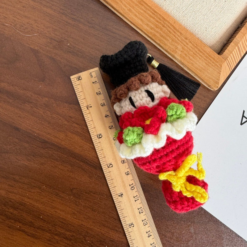 Wholesale Crochet Graduation Doll Keychain,  Wool Yarn,  Gift for Couples,  Boutique Resale