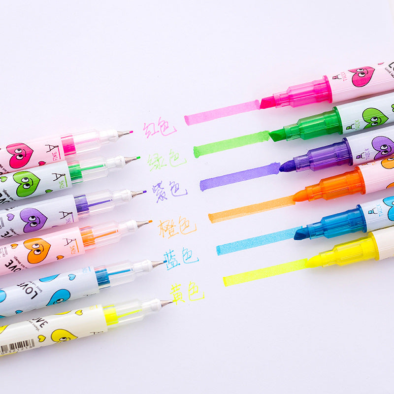Wholesale Creative Direct Liquid Color Highlighter Pen Set