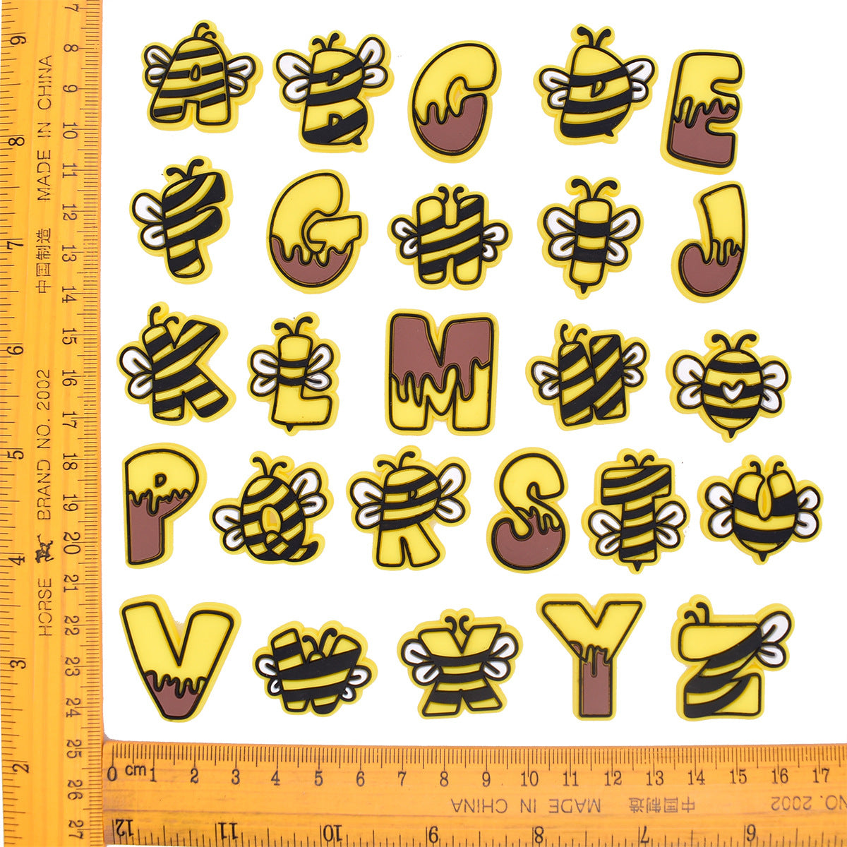 Wholesale Random 100pcs Small Bee PVC Soft Rubber Shoe Buckle Decoration ACC-SC-RYY055