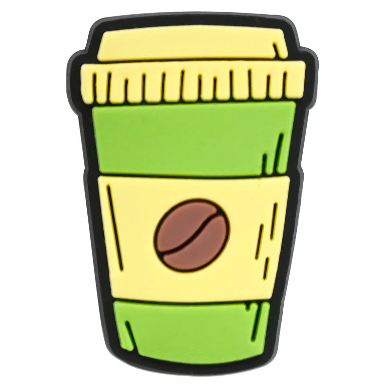 Wholesale Random 100pcs Cartoon Tableware Cups PVC Soft Rubber Shoe Buckle Decoration ACC-SC-RYY060