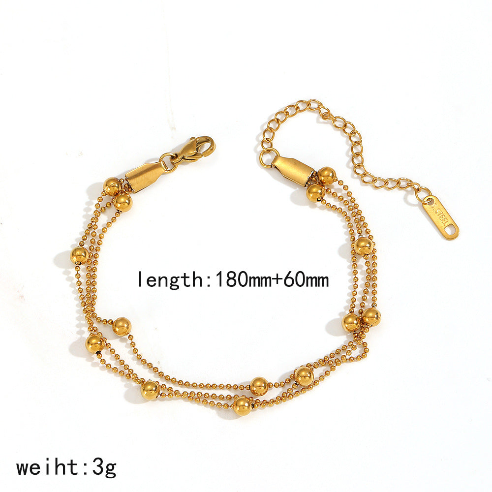 Wholesale DIY bracelet 18k gold stainless steel chain bracelet with a high-end feel