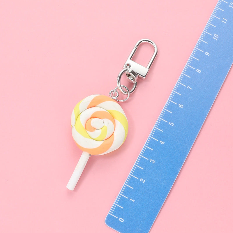 Wholesale Lollipop Plastic Keychain Cute Cartoon Colorful Lollipop Pendant ACC-KC-HuiMei001