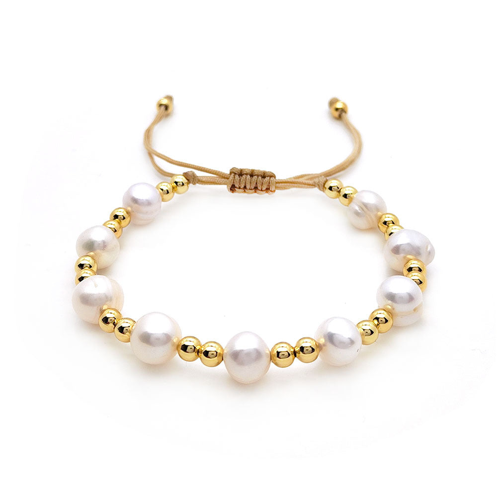 Wholesale multi-layer bohemian style pearl beading diy handwoven bracelet ACC-BT-Qiqi007