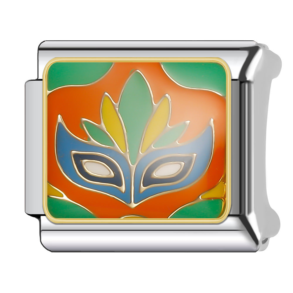 Wholesale Italian Charm Bracelet 9mm DIY Splicing Dark Style Series Stainless Steel Composable Bracelet